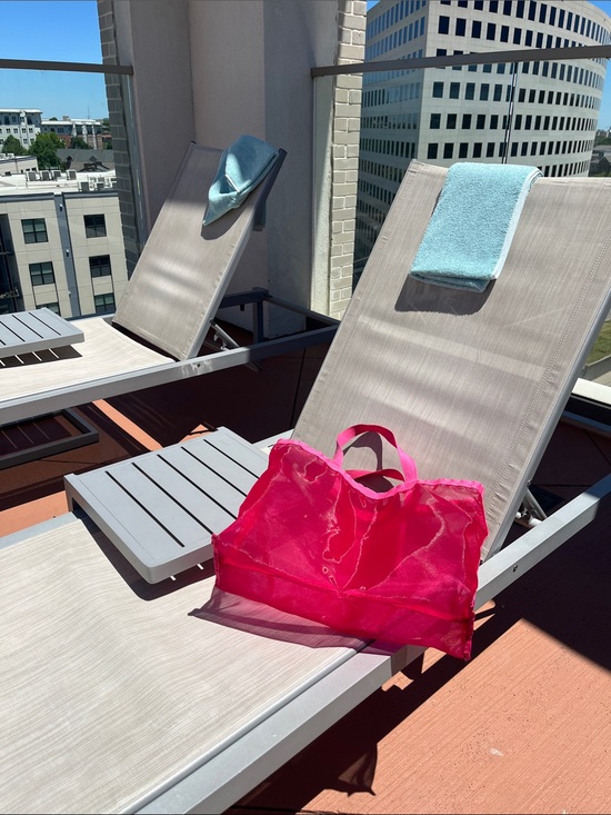 Handbags - Pink Mesh Tote Bag – Lightweight Beach & Pool Carryall Barbie Pink